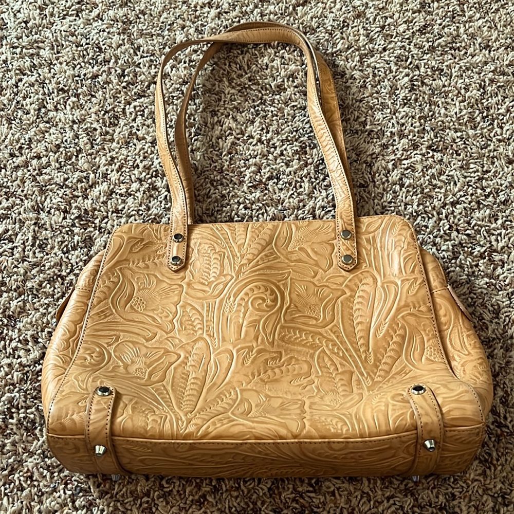 Maxx New York Tooled Leather Shoulder Bag 12” Strap